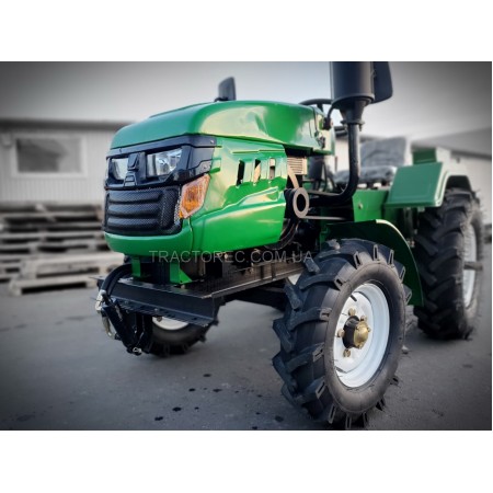 Мототрактор, потужний, надійний мінітрактор БУЛАТ Т-205 + ТРИТОЧКА із двокорпусним плугом та грунтофрезою, зіп, подвійна гідросистема, широкі шини 9.5-16